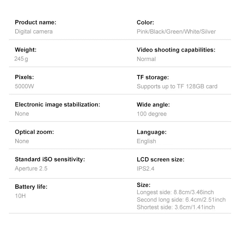 FHD 1080P Digital Camera with SD Card, 16X Digital Zoom Camera, Portable Mini Camera for Teenagers Students Boys Girls, Point and Shoot Camera for Gifts, Tech Gadgets, Gift, Pocket Camera