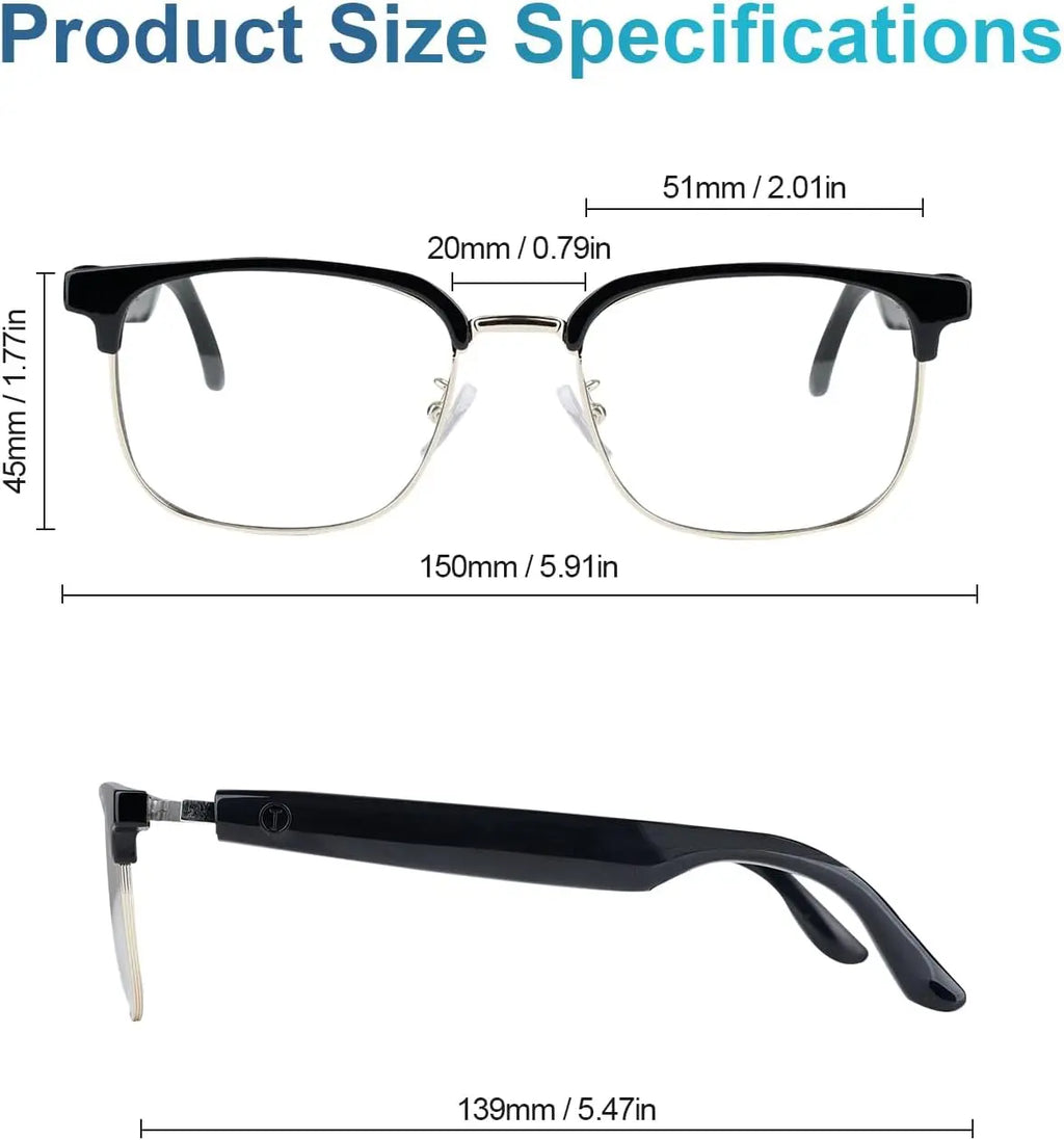 2026 AI Smart Glasses with Real-Time Translation, Bluetooth Audio & Photochromic Lenses, Smart Voice Assistant Glasses for Travel, Work & Study