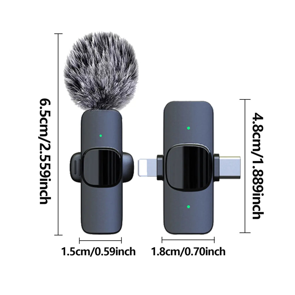 HITOZON 2.4G Wireless Lavalier Microphone for Smartphones - Android Plug-And-Play Lapel Mic, Omnidirectional Condenser for Video Recording, Podcasts, Multi-Device Audio Capture