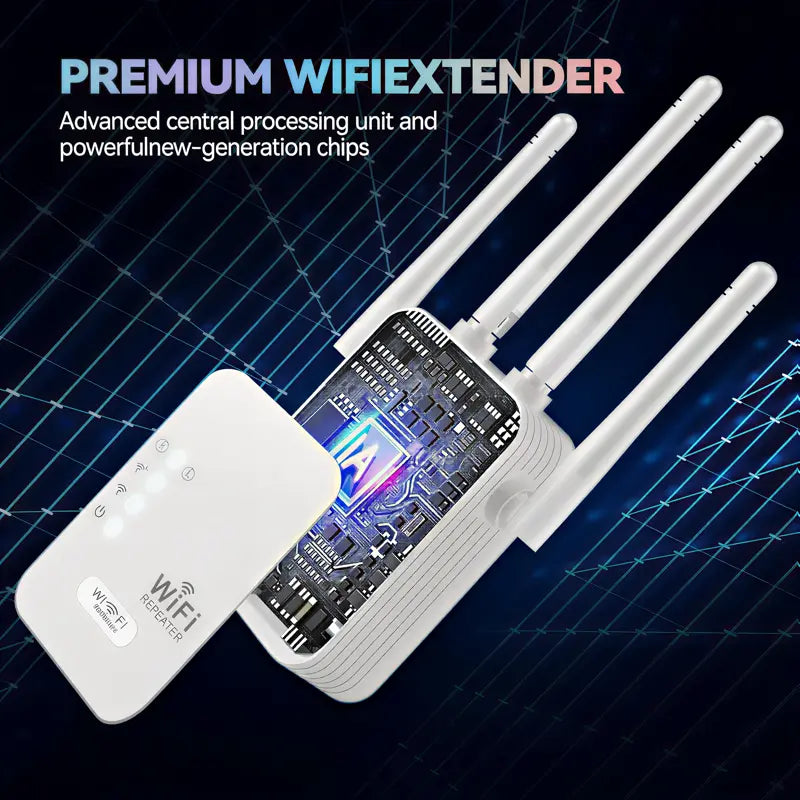 Wifi Extender 2026, AC1200 Dual Band (5Ghz/2.4Ghz)Signal Booster, Covers 10,000 Sq. Ft & 50 Devices,Repeater with Ethernet Port for Home, Mother'Sday Gifts