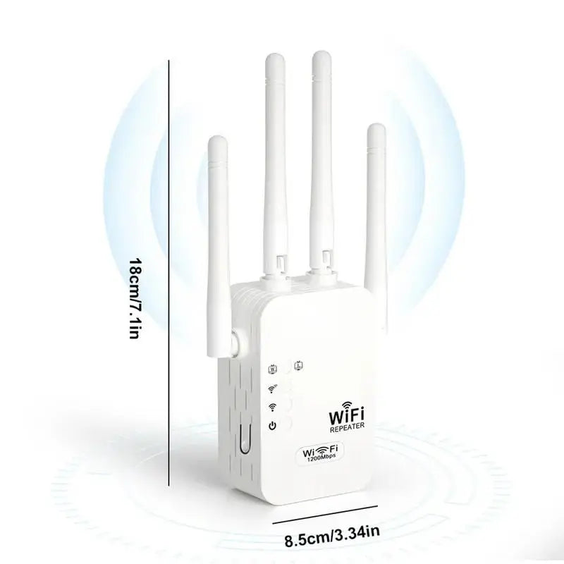 Wifi Extender 2026, AC1200 Dual Band (5Ghz/2.4Ghz)Signal Booster, Covers 10,000 Sq. Ft & 50 Devices,Repeater with Ethernet Port for Home, Mother'Sday Gifts