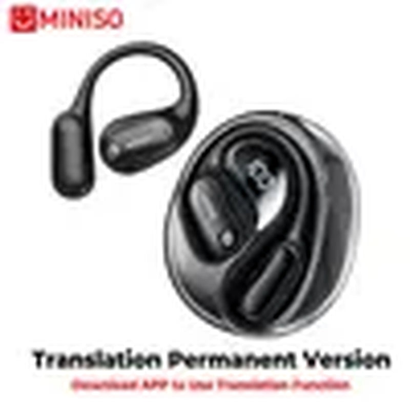 MINISO MS190 Translation Earbuds, Supports Real-Time Translation in 134 Languages with APP, Bluetooth 6.0 Earphones, Audio Wireless Earbuds for Music & Phone Calls, IPX5 Waterproof Sports Electronic Headphones with Long Endurance