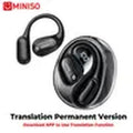MINISO MS190 Translation Earbuds, Supports Real-Time Translation in 134 Languages with APP, Bluetooth 6.0 Earphones, Audio Wireless Earbuds for Music & Phone Calls, IPX5 Waterproof Sports Electronic Headphones with Long Endurance
