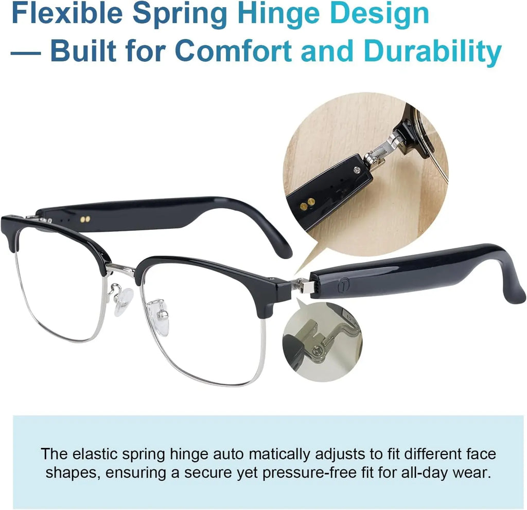 2026 AI Smart Glasses with Real-Time Translation, Bluetooth Audio & Photochromic Lenses, Smart Voice Assistant Glasses for Travel, Work & Study