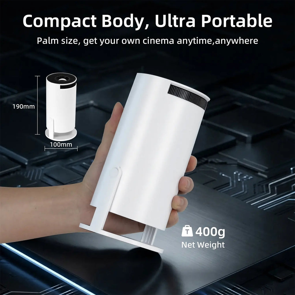 Portable Projector Bluetooth, Outdoor Mini 4K Decoding with 5G Wifi 6 &720P Full HD 290 ANSI Lumens for Audio Gaming Home Theater