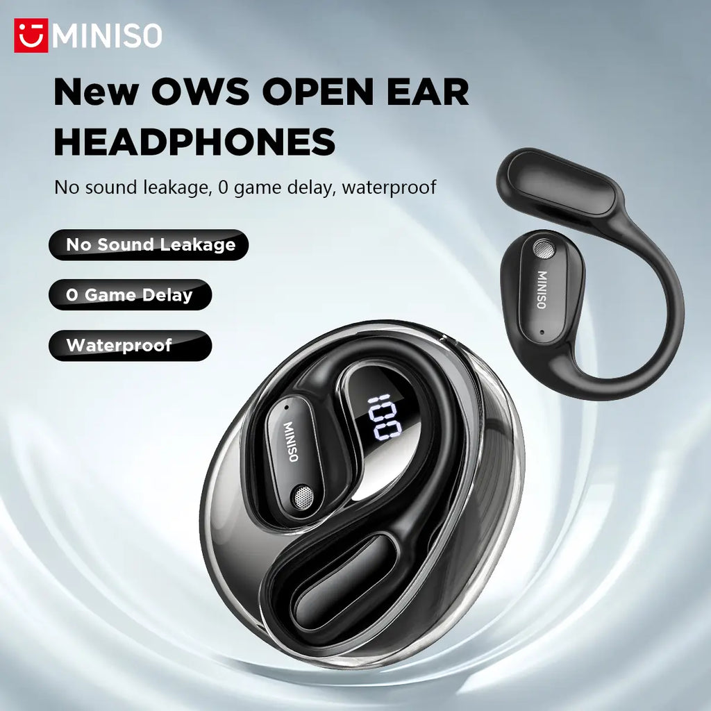 MINISO MS190 Translation Earbuds, Supports Real-Time Translation in 134 Languages with APP, Bluetooth 6.0 Earphones, Audio Wireless Earbuds for Music & Phone Calls, IPX5 Waterproof Sports Electronic Headphones with Long Endurance