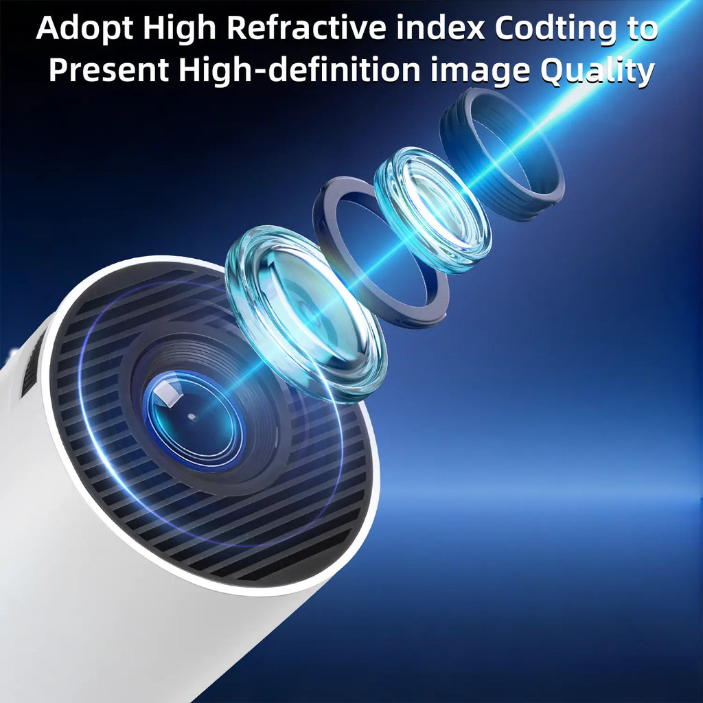 Portable Projector Bluetooth, Outdoor Mini 4K Decoding with 5G Wifi 6 &720P Full HD 290 ANSI Lumens for Audio Gaming Home Theater