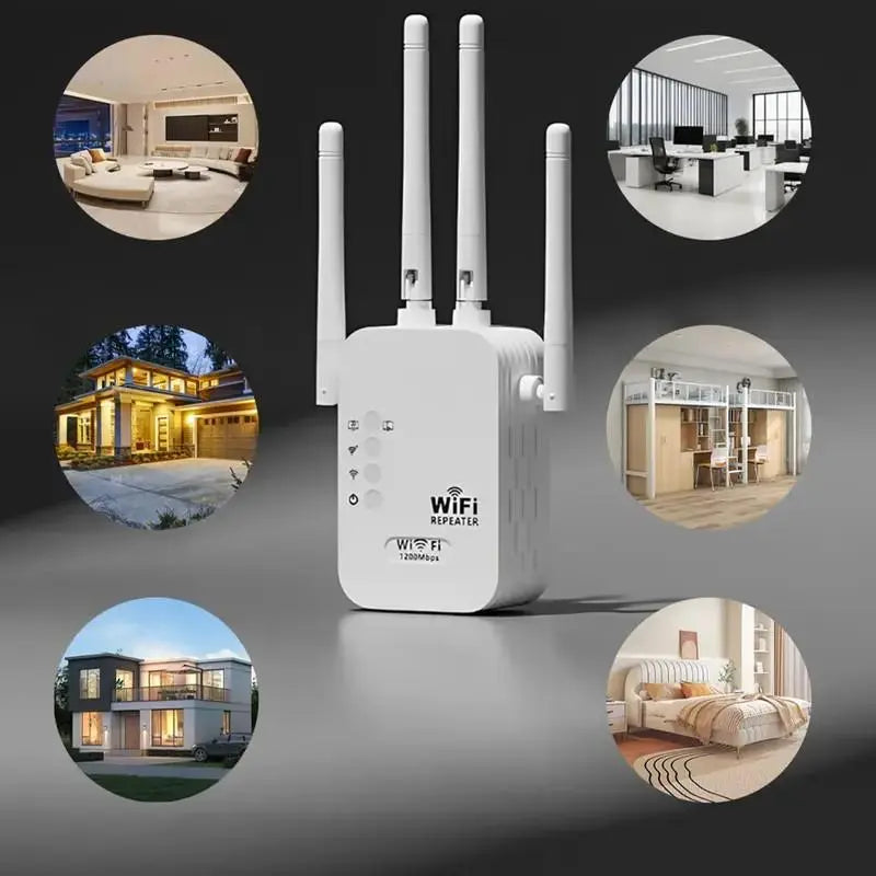 Wifi Extender 2026, AC1200 Dual Band (5Ghz/2.4Ghz)Signal Booster, Covers 10,000 Sq. Ft & 50 Devices,Repeater with Ethernet Port for Home, Mother'Sday Gifts