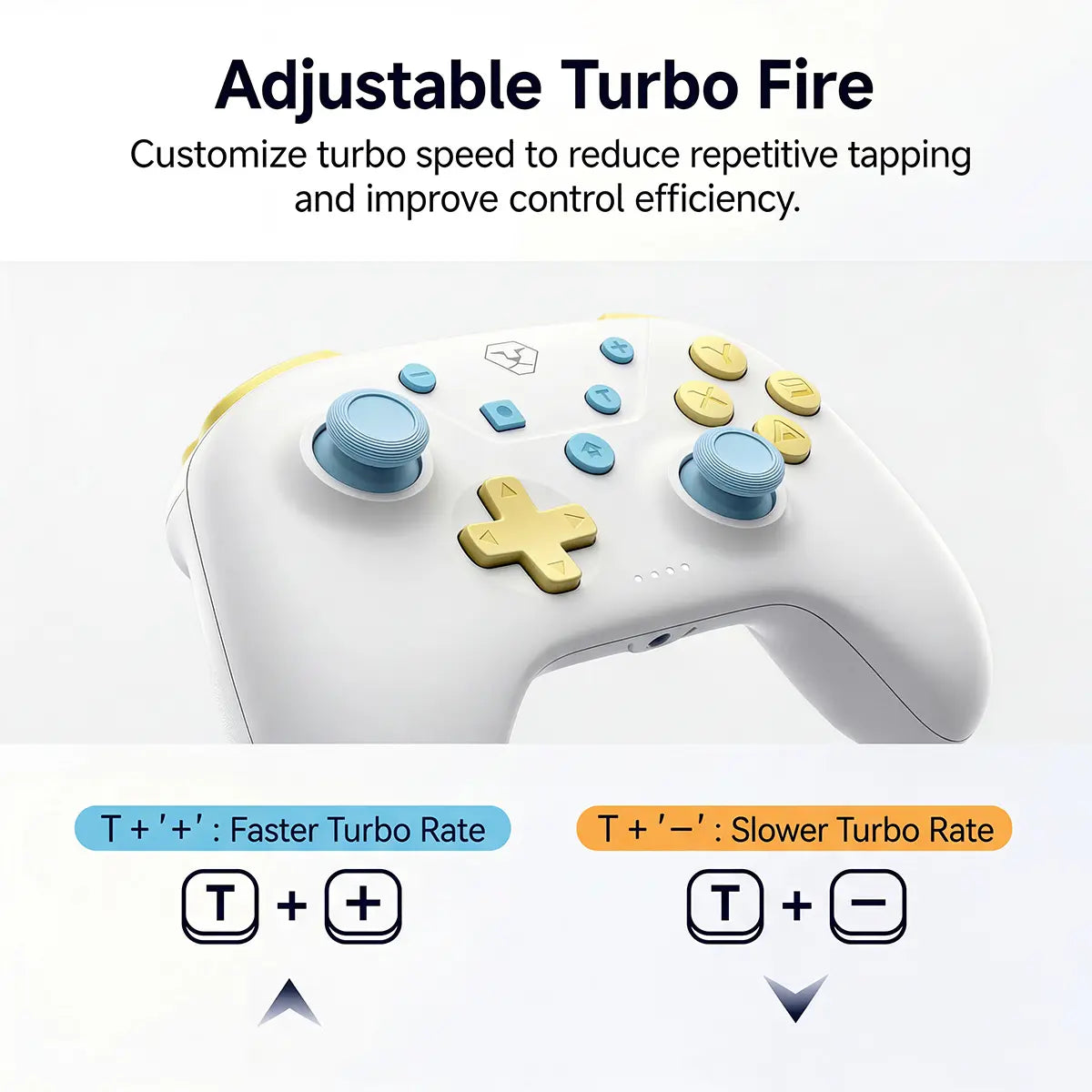 AOLION ROCOCO Wireless Bluetooth Controller Compatible with Switch, Gamepad for PC, Mobile & Tablet, Ergonomic Grip, Rechargeable, Summervibes