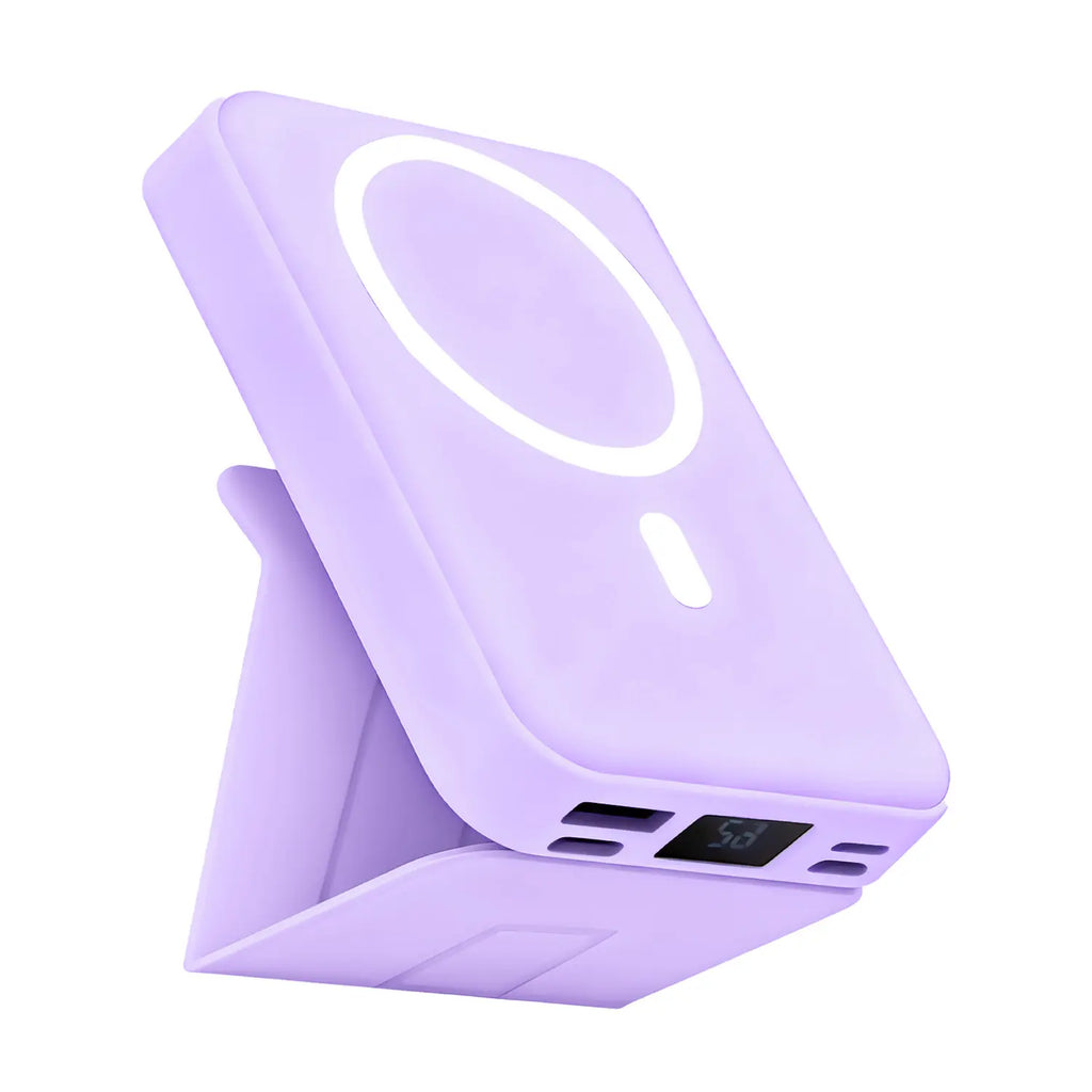 VIL Magnetic Wireless Power Bank, 10000Mah 22.5W PD Fast Charging, LED Display Stand, Mag-Safe Compatible Mobile Tech Accessories, High-Capacity Rechargeable Magnetic Phone Charger for Iphone 17 16 15 14 13 12 & Other Devices