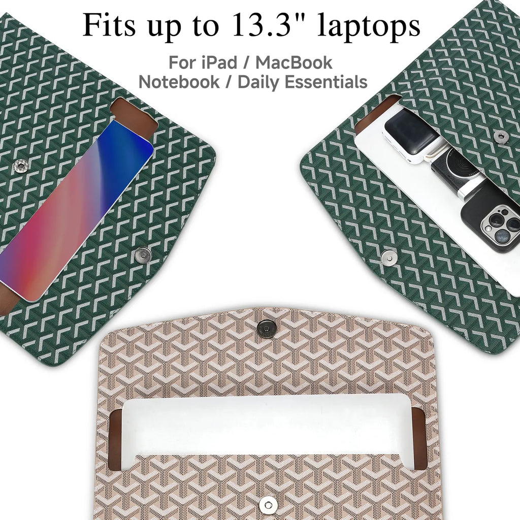 13 Inch Laptop Sleeve Padfolio Document Organizer Fits A4 Paper for Macbook Ipad Tablet Magnetic Closure Slim Scratch-Resistant for Office School Gift for Students Professionals Tiktokshopspringglowup